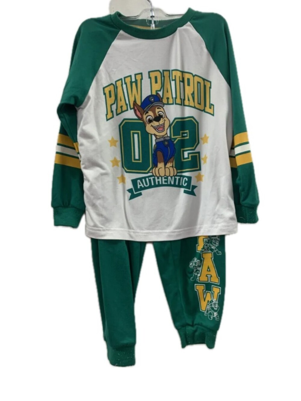 Paw Patrol Green & White Kids Pajama Set